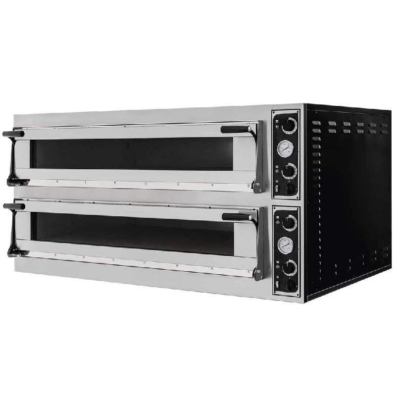 Four à pizza électrique mécanique acier inoxydable TRAYS 66L GLASS_0