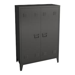 Helloshop26 - Casier de bureau armoire meuble de rangement pour bureau atelier chambre acier de bureau métallique à 2 portes 110 x 03_0006335 - 3001_0