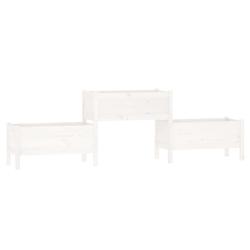 Helloshop26 - Jardinière bac lit surélevé plantes fleurs terrasse jardin 245,5 x 44 x 75 cm bois massif de pin blanc 02_0037476 - 3000214251882_0