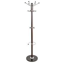 Helloshop26 - Porte manteau bois avec porte parapluie vestiaire chapeau veste vêtement  noir/marron 2008244 - 3000135951304_0