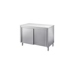 Inox Bim Meuble bas neutre central 140 x 70 cm - gris TVA14FO_0