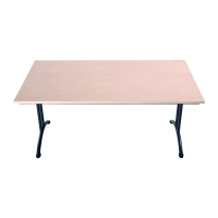 Lot de 2 tables pliantes robustes 180 x80 cm en bois pied et plateau gris_0