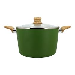 Menastyl - Faitout 24cm Colorama Olive - En Aluminium - Revetement Antiadhesif En Ceramique - 3256391020081_0