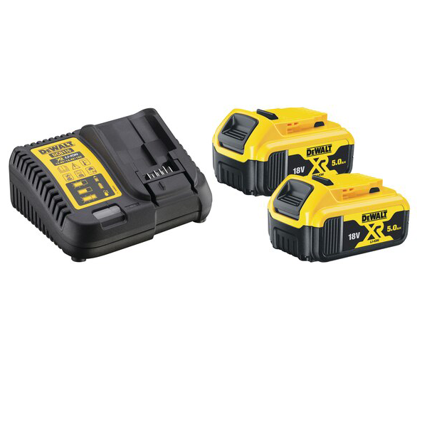 PACK DE DÉMARRAGE DEWALT DCB115P2 2 BATTERIES XR 18V 5 AH LI-ION + CHARGEUR