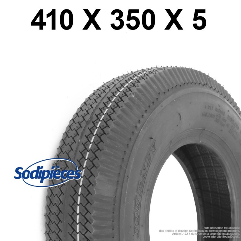 Pneu pour espace vert - 4.10/3.50-5 - 4 plis - Charge max 175kg - Tubeless ou chambre à air_0
