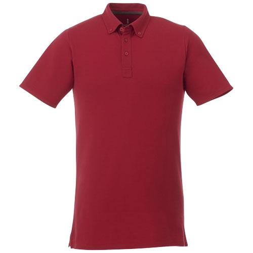 Polo boutonné manches courtes homme Atkinson - tissu extensible et double piqué 95% coton 200 g/m²_0