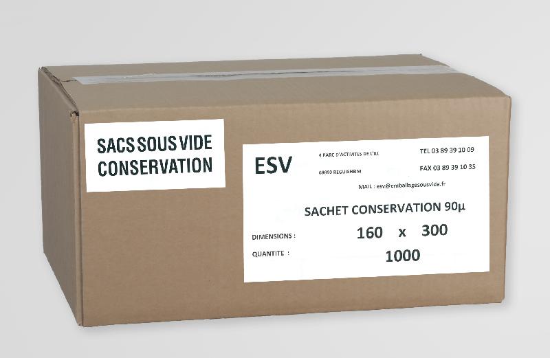Sachet sous vide 90µ - conservation multicouche PAPE 160 x 300 - carton de 1000 unités_0