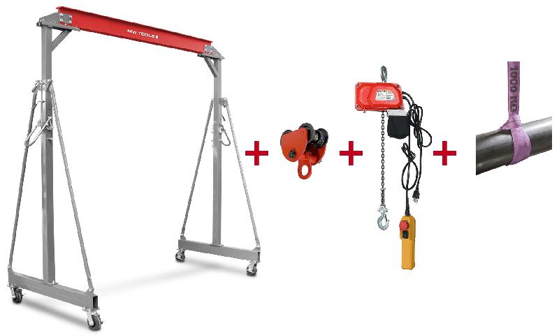Set grue à portique mobile 1 t PTLK1 MW Tools PTLK1-SET300_0