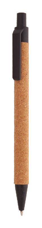 Stylo bille écologique - liège naturel et plastique en paille de blé - encre bleue_0