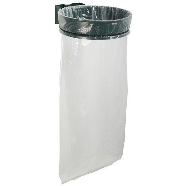 Support à sac poubelle 110 litres - Ecollecto Modèle ESSENTIEL - structure robuste en acier anti-UV - fixation murale ou sur poteau_0