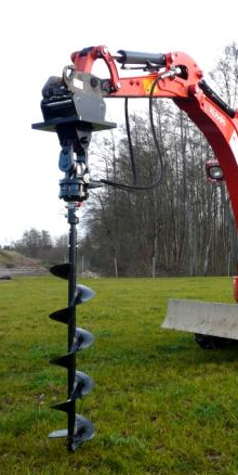 Tarière hydraulique ø150mm + rotator + chape - concept mecano soudure constructeur_0