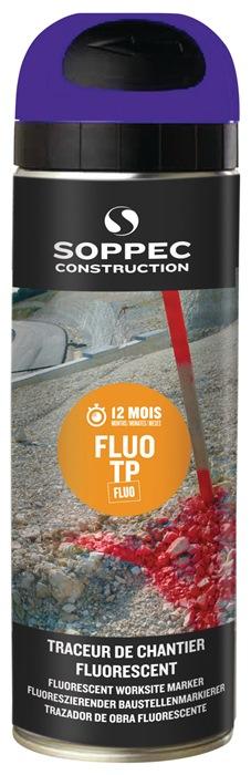 Traceur de chantier FLUO TP bleu fluo 500 ml bombe aérosol SOPPEC_0