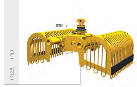Bennes hydrauliques pour betteraves et matériaux divers R13/1700 Rozzi - Coquilles synchronisées en acier anti-usure_0