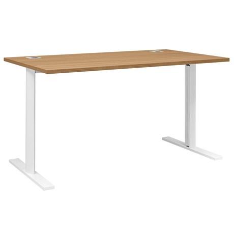 BUREAU PROFESSIONNEL PIED MÉTAL YES! MÉRISIER L.140 CM