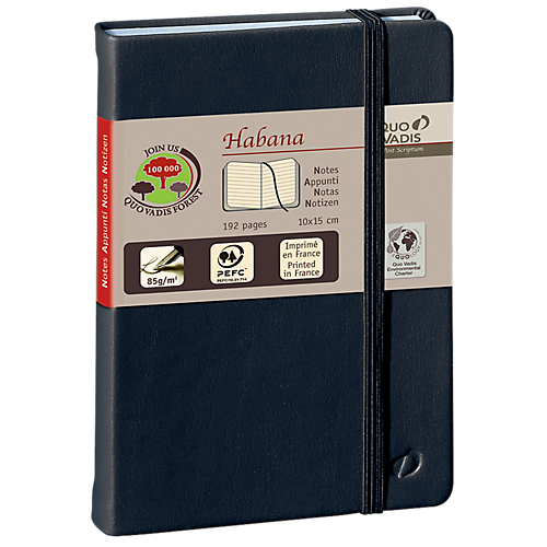 CARNET DE NOTES QUO VADIS HABANA A6 NOIR