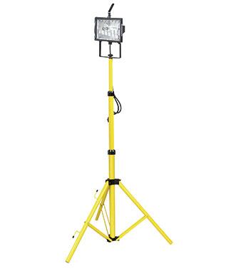 Éclairage de chantier - projecteur halogène sur trépied télescopique 2m - IP44 - 400W_0
