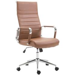 CLP Fauteuil de bureau Kolumbus similicuir Marron clair - marron polyester 191942803_0