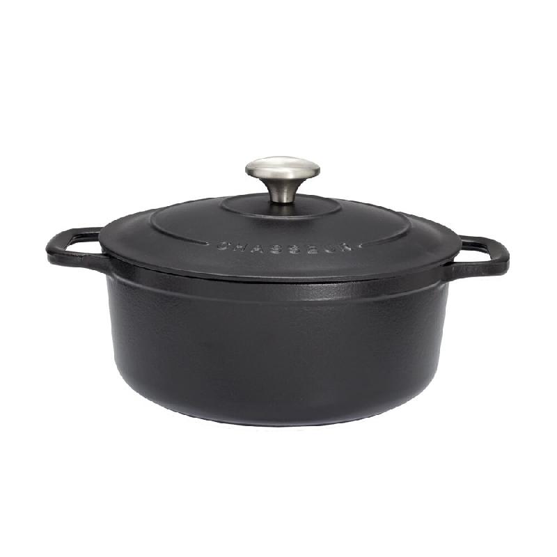 Cocotte ronde 26 cm chasseur noir interieur noir 500 cl  Fonte émaillée Chasseur - noir 3244334726015_0