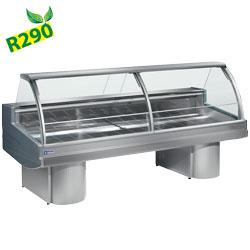 Comptoir vitrine réfrigéré Buffalo BS15/S-R2 - froid statique - exposition viandes fraîches et produits alimentaires_0