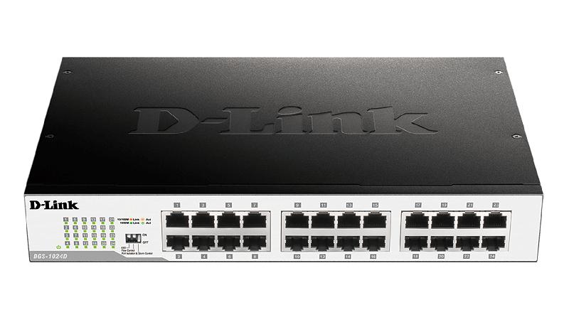 D-Link DGS-1024D commutateur réseau Non-géré Gigabit Ethernet (10/100/1000) 1U Noir, Argent_0