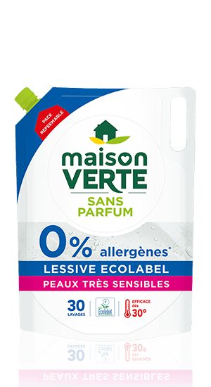 Éco-pack 0% - lessive hypoallergénique Maison Verte - bouteille 30 lavages_0
