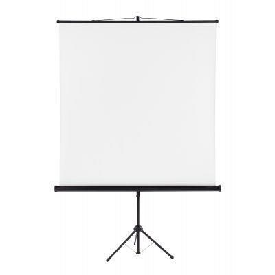 Écran de projection sur trépied - 150x150cm - réglable en hauteur et inclinaison - pieds en acier - mécanisme manuel - BISILQUE_0