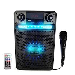 Enceinte karaoké sono batterie party box 400w à led + application smartphone - pc/usb/bluetooth/ micro - 3701123942211_0