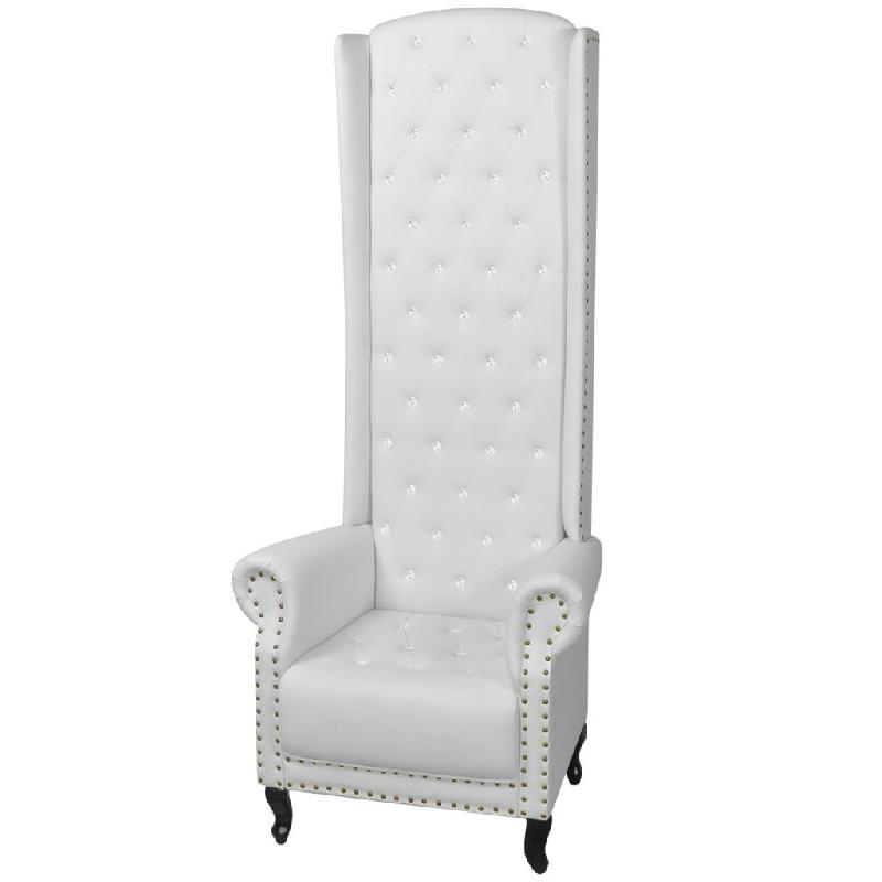 FAUTEUIL CHAISE SIÈGE LOUNGE DESIGN CLUB SOFA SALON À DOSSIER HAUT BLANC 77 X 65 X 181 CM 1102087/3_0