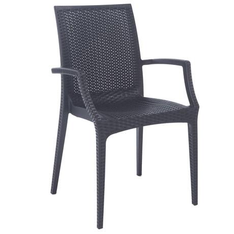 FAUTEUIL DE TERRASSE BISTROT ANTHRACITE