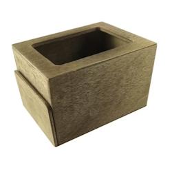 Hostelnovo del Valles - Porte-serviettes en bois manufacturé 14 x 11 x 9 cm - Marron - Serviteur élégant et rustique_0