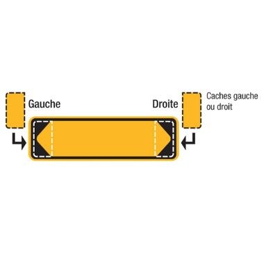 Panneau de chantier KD22 - Direct Signalétique - déviation piétons avec cache - H 300 x L 1000 mm - Certifié NF_0