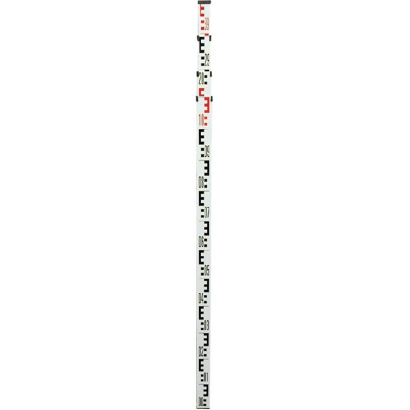 Mire télescopique en aluminium - 4 x 1 m - graduation E et mm - avec housse de transport_0