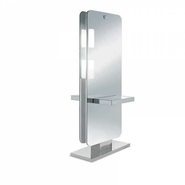 Coiffeuse double - Allusion Double FF 5200 avec miroir rétro-éclairé et étagères de présentation_0