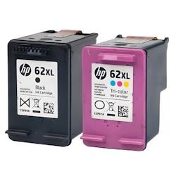 Pack de 2 cartouches d'encre authentiques HP 62XL Noir et couleurs - programme SECOND - multicolore 3701352378218_0