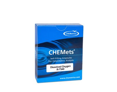 Recharge pour Kit d’analyse visuelle de l’Oxygène (Dissous) 0-100 ppb, type : CHEMets 30 ampoules, marque Chemetrics - Ref.: NBH009_0