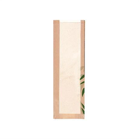 SACHET PAIN AVEC FENÊTRE CLASSIC FEEL GEEN 36 G/M² 14+4X48 CM KRAFT NATUREL (VENDU PAR 250)