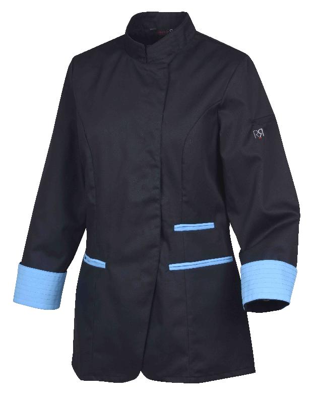 VESTE DE CUISINE FEMME NOIRE RIA