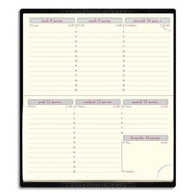 AGENDA SEMAINIER EXACOMPTA TEMPOREL 16 - 16 X 9 CM A L'ITALIENNE - JANVIER A DECEMBRE - COLORIS ASSORTIS