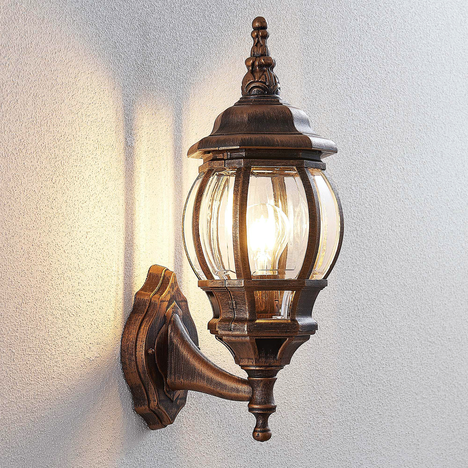 APPLIQUE D\'EXTÉRIEUR LINDBY NADESHA, HAUTEUR 47 CM, OR BROSSÉ