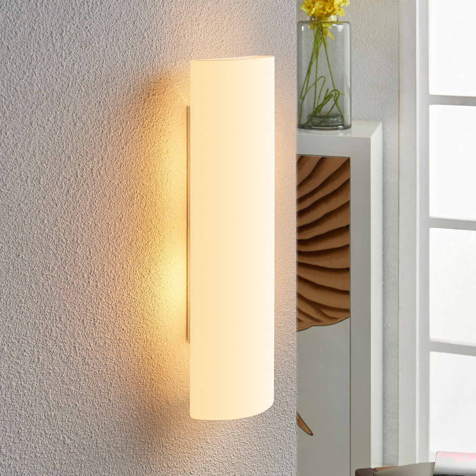 LINDBY APPLIQUE EN VERRE BLANC OPHELIA