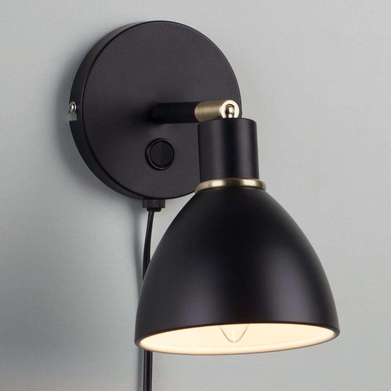 NORDLUX APPLIQUE NOIRE RAY AVEC ABAT-JOUR AJUSTABLE
