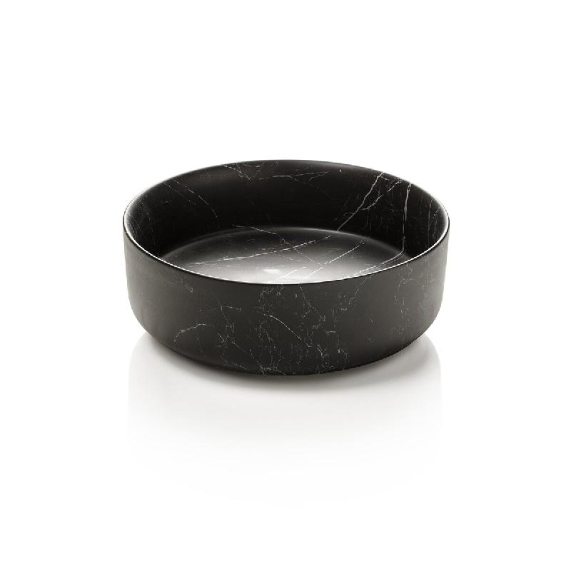 AQA Design Lavabo en céramique à poser ELDO marquina noir L.36 P.36 H.12 MP00532 - noir céramique MP00532_0