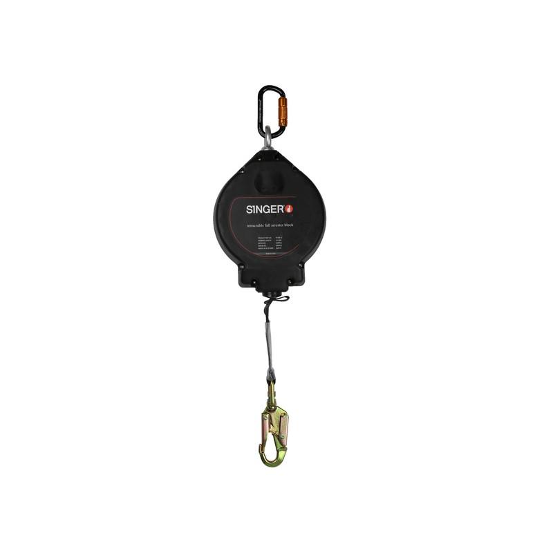 Araweb100 - Antichute à rappel automatique avec sangle polyester rétractable 10 mètres - Carter enrouleur et connecteurs inclus_0