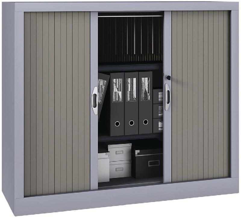 ARMOIRE À RIDEAUX 120 X 102 CM GALET/ALU - MANUTAN COLLECTIVITÉS