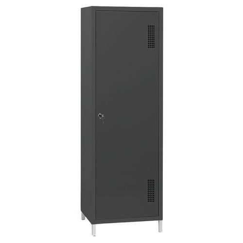 ARMOIRE PENDERIE-RANGEMENT L600 CORPS ANTHRACITE PORTES ANTHRACITE