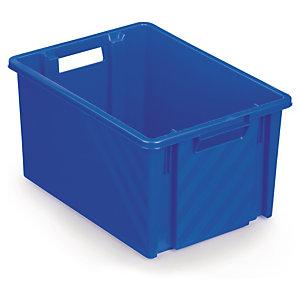 BAC PLASTIQUE GERBABLE ET EMBOÎTABLE COULEUR BLEU