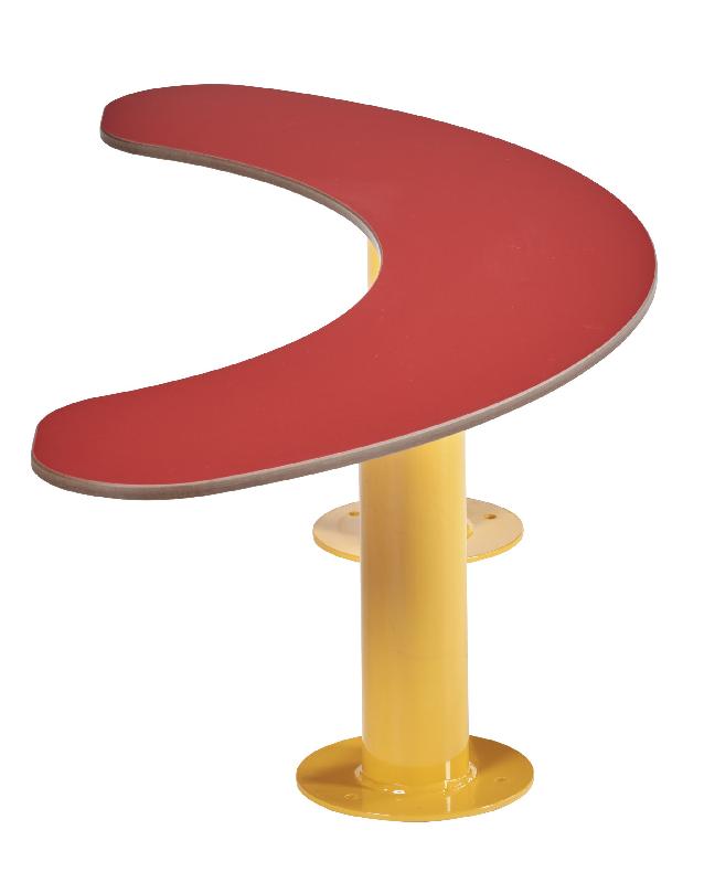 Banquette Demi Cercle - Acier traité anticorrosion et Compact HPL - NINOU_0