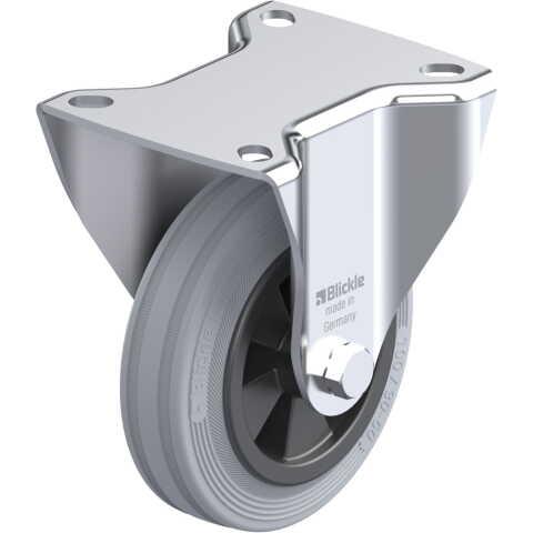 BLICKLE - ROULETTE FIXE Ø 100MM BANDAGE CAOUTCHOUC SBR 70KG - B-VPP 100G-SG