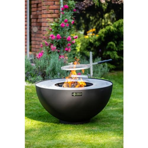 BRASERO BARBECUE PLANCHA BOULE BLACK - DIAMETRE 100 CM + GRILLE FEU DU JARDIN