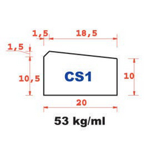 Caniveau CS1 classe U - Longueur 1m - Béton gris - Fabrication française_0